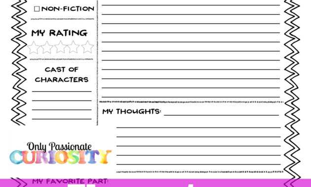 Sandwich Book Report Printout intended for Sandwich Book Report Printable Template