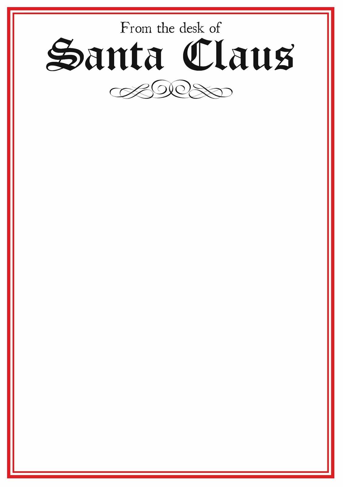 Santa Templates Free – Dalep.midnightpig.co In Letter From Santa Template Word