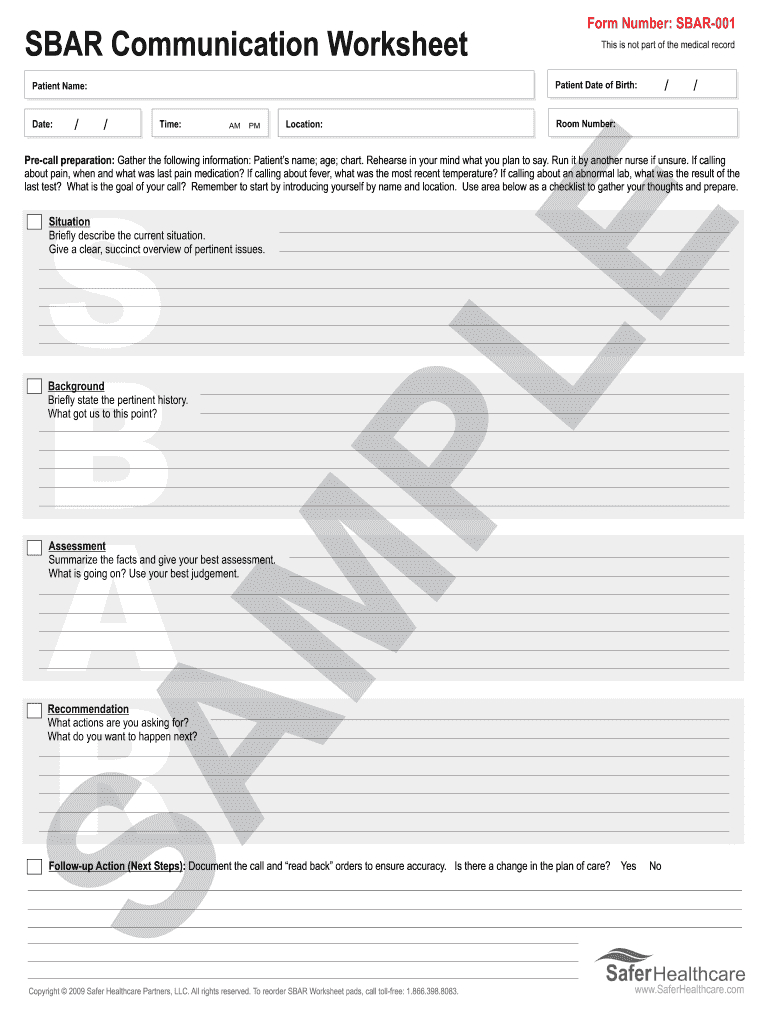 Sbar Tool Template Word Document – Fill Online, Printable Regarding Sbar Template Word