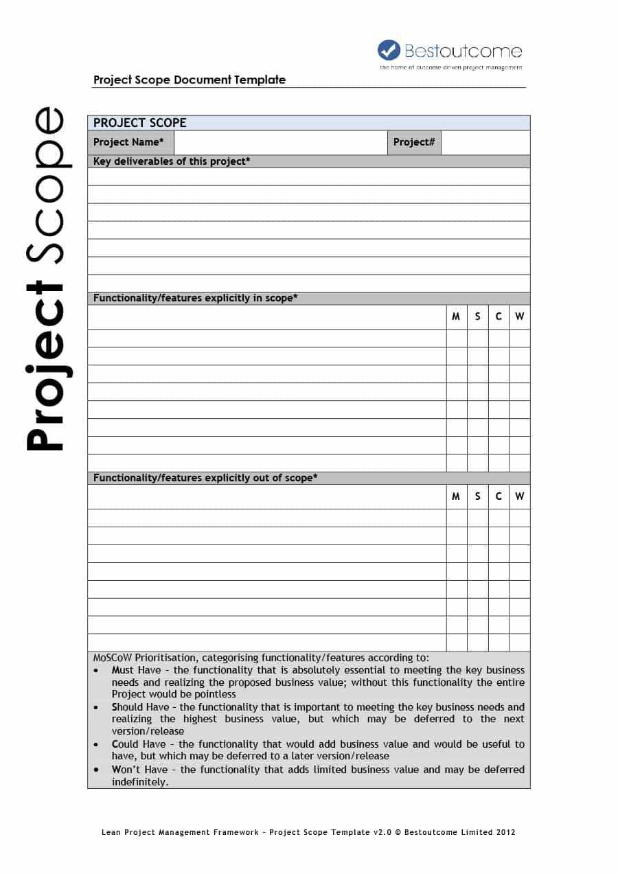 Scoping Project Template – Dalep.midnightpig.co With Project Management Final Report Template