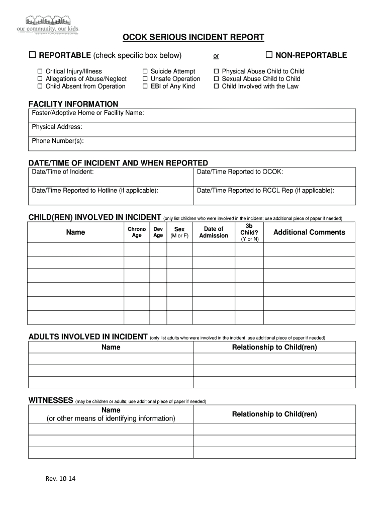 Serious Incident Report – Dalep.midnightpig.co Inside Serious Incident Report Template