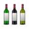 Set 3 Realistic Vector Bottles Of Wine With Blank Labels Isolated.. Throughout Blank Wine Label Template