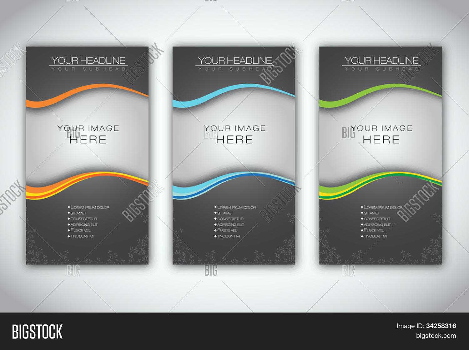 Set Blank Brochure Vector & Photo (Free Trial) | Bigstock In Free Brochure Templates For Word 2010