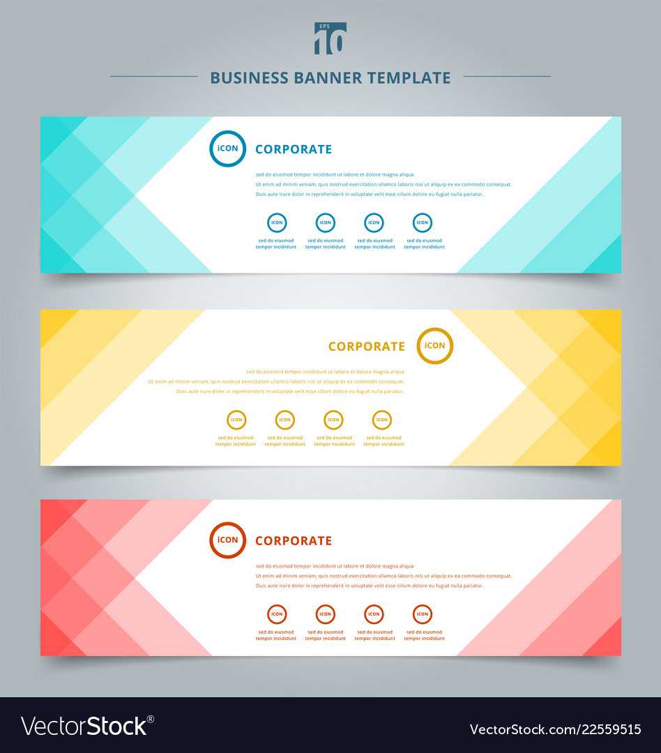 Set Of Banner Web Templates Geometric Header Intended For Free Website Banner Templates Download