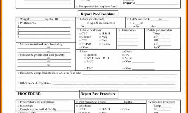 Shift Change Report Template for Nursing Shift Report Template