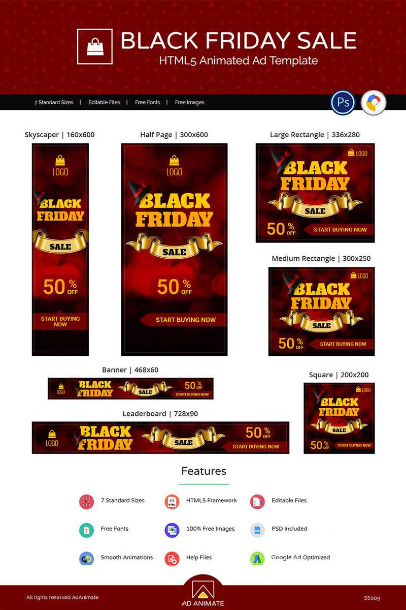 'shopping & E Commerce | Black Friday Sale' – Animated Banner №74129 For Animated Banner Template