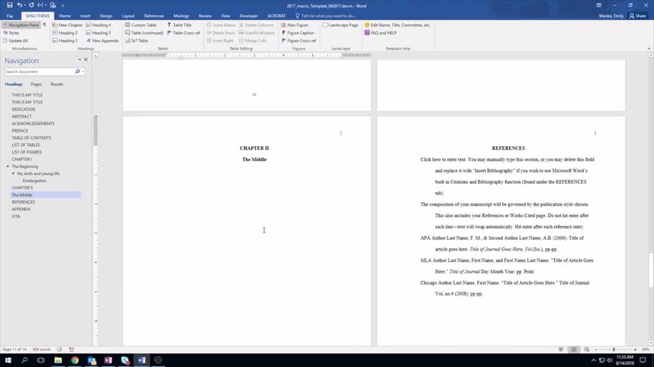 Shsu Thesis And Dissertation Template Training Video For Ms Word Thesis Template