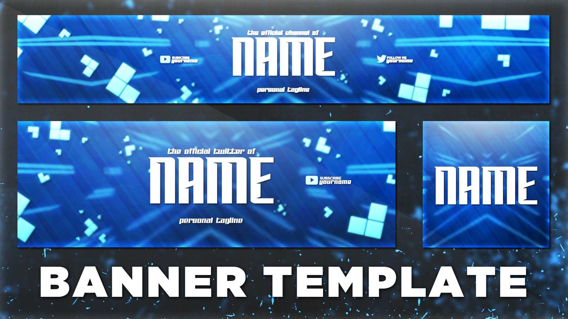 Sick Youtube Banner Template Psd (Photoshop Cc + Cs6) | Free With Regard To Banner Template For Photoshop