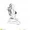 Silhouette Of A Girl Attractive Figure Slender Female Body Inside Blank Model Sketch Template