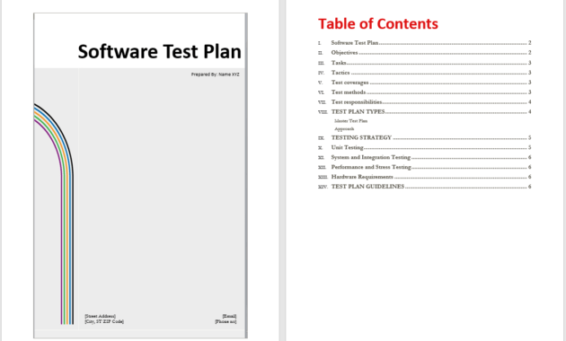 Software Test Plan Template - Word Templates pertaining to Test Template For Word