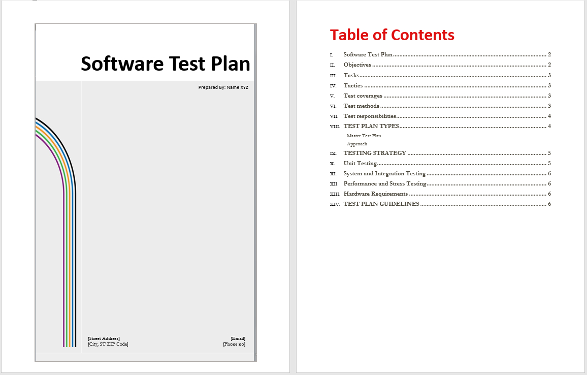 Software Test Plan Template – Word Templates Pertaining To Test Template For Word