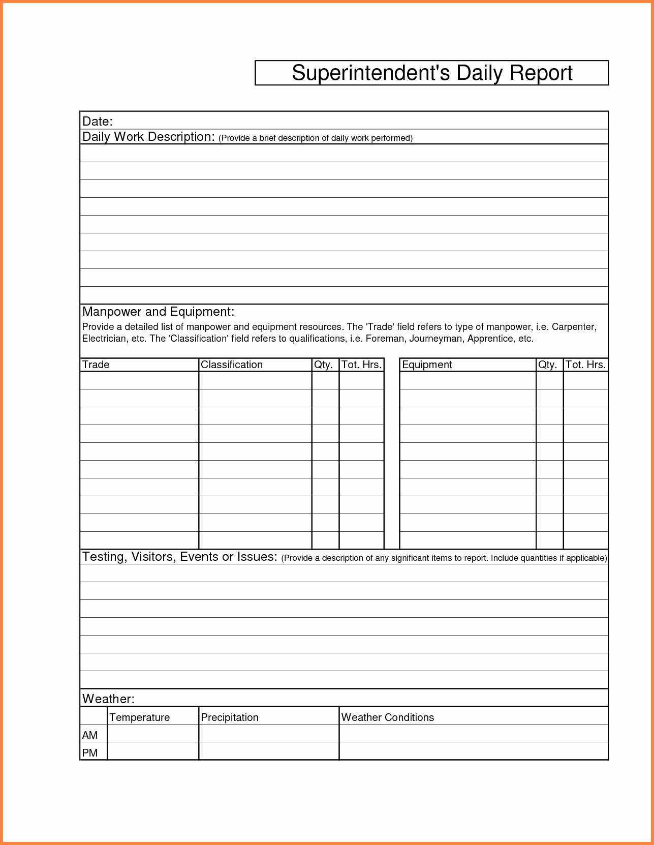 Spreadsheet Daily Es Report Template Free For Excel Download In Daily Activity Report Template