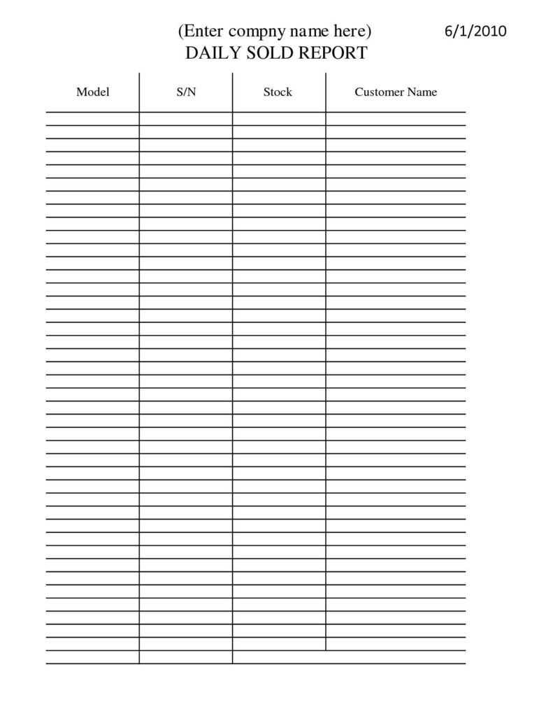 Spreadsheet Daily Es Report Template Free For Excel Download Pertaining To Sales Call Report Template