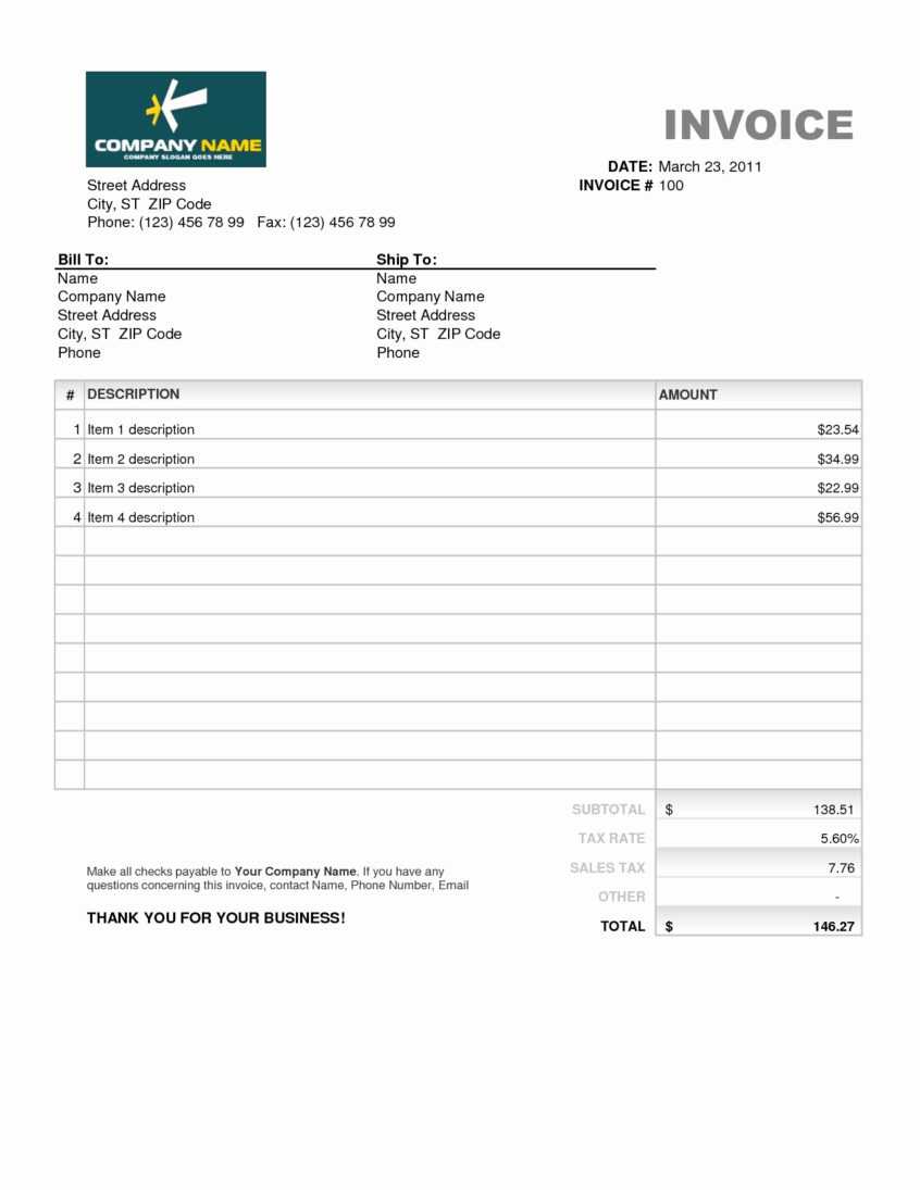 Spreadsheet Invoice Free Template Download Word Pro Forma In Free Proforma Invoice Template Word