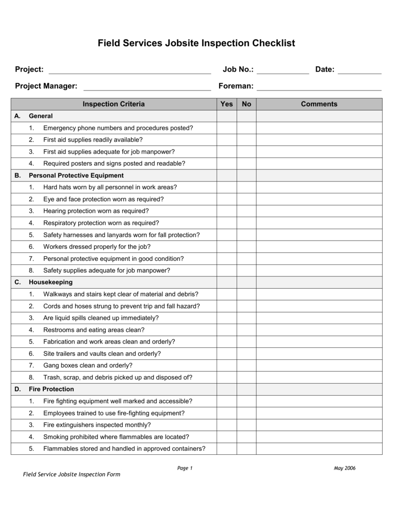 Spreadsheet Pection Checklist Templates Format Template Free With Regard To Home Inspection Report Template Free