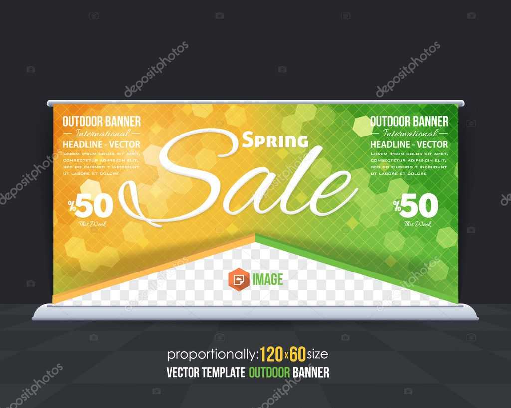 Spring Sale Outdoor Banner Design, Advertising Template With Outdoor Banner Design Templates