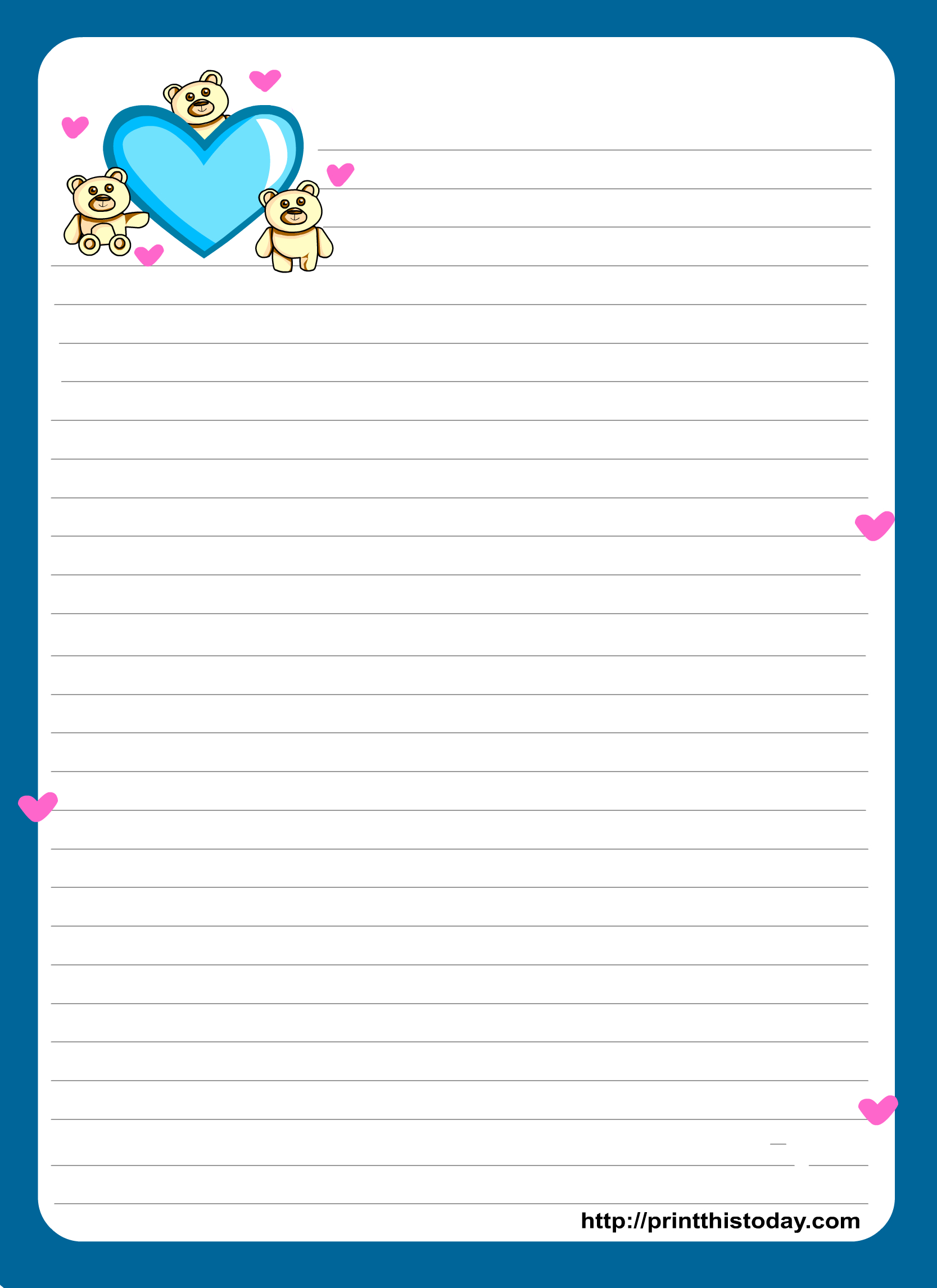 Stationery Letter Template – Dalep.midnightpig.co Regarding Blank Letter Writing Template For Kids