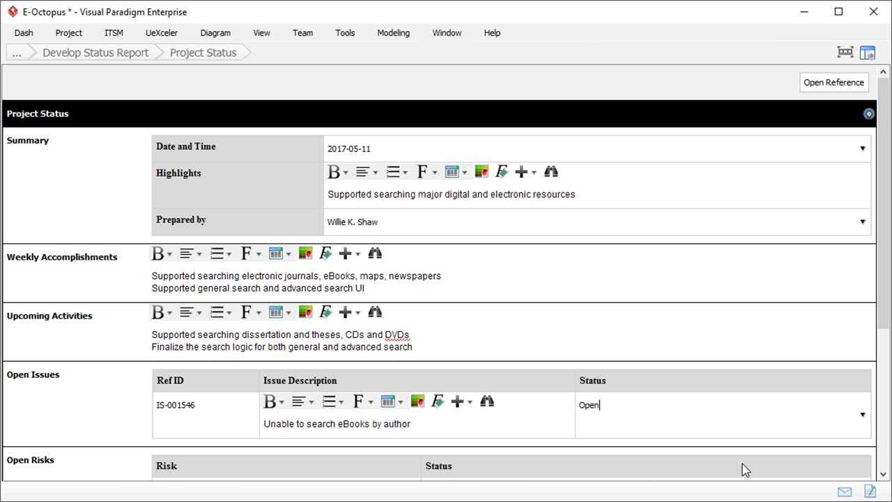 Status Report Template – Project Management Regarding Development Status Report Template