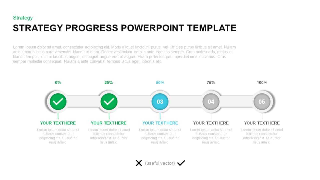 Strategy Progress Report Powerpoint Template & Keynote Diagram Pertaining To Quarterly Status Report Template