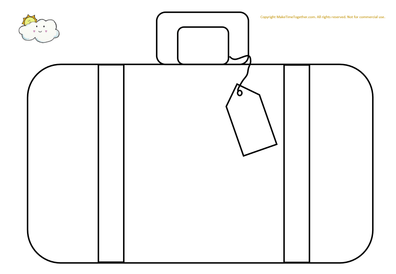 Suitcase Template Printable - Printable World Holiday