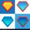 Superhero Logo Template Blank Super Hero Badge Set Within Blank Superman Logo Template