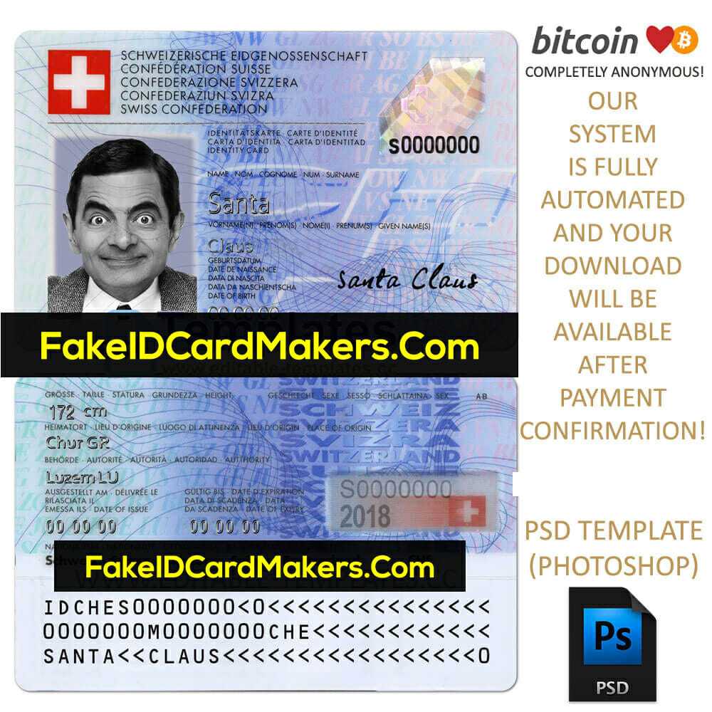 Switzerland Id Card Template Psd Editable Fake Download With Regard To Blank Social Security Card Template