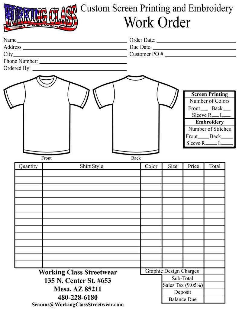 T Shirt Fundraiser Order Form Template Inspirational Screen Inside Blank T Shirt Order Form Template