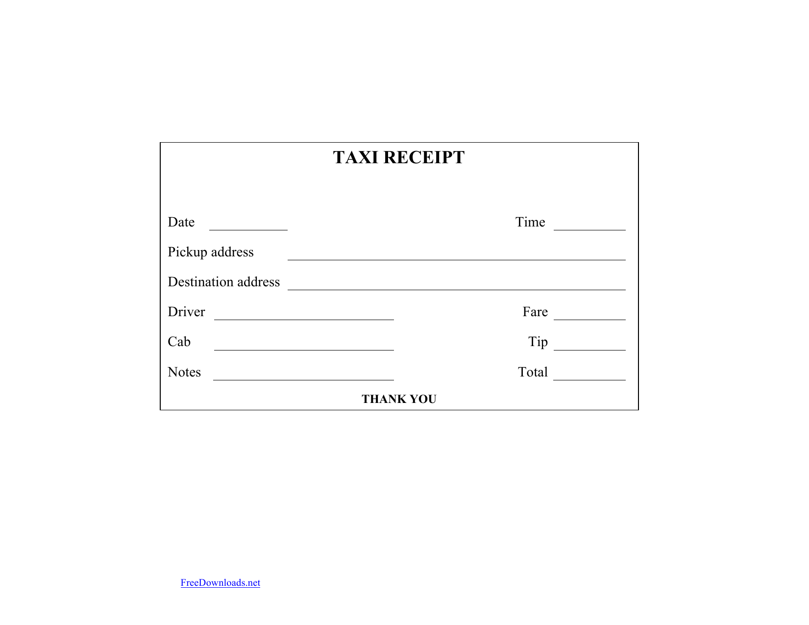 Taxi Cab Receipt Form – Dalep.midnightpig.co Inside Blank Taxi Receipt Template