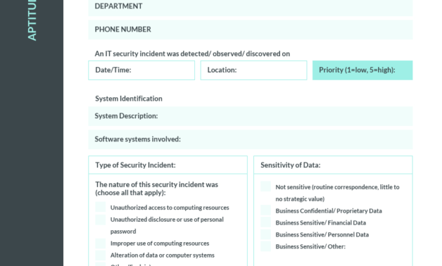 Teal It Incident Report Template throughout Computer Incident Report Template