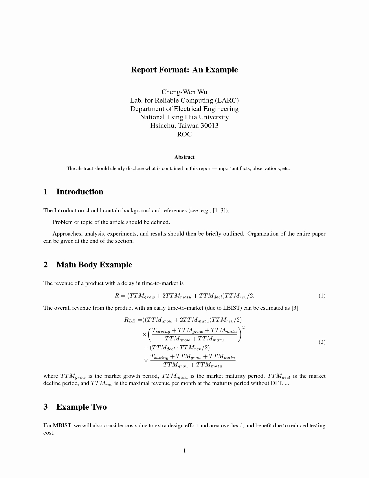 Technical Report Example – Calep.midnightpig.co Pertaining To Template For Technical Report