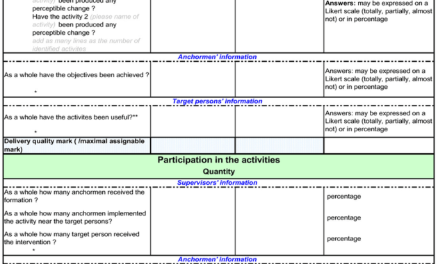 Template Of Indicators Report Sheet. | Download Scientific inside Intervention Report Template