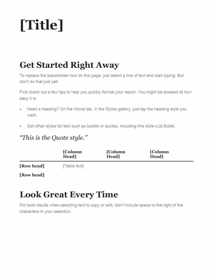 Template Report Format – Dalep.midnightpig.co For Company Report Format Template