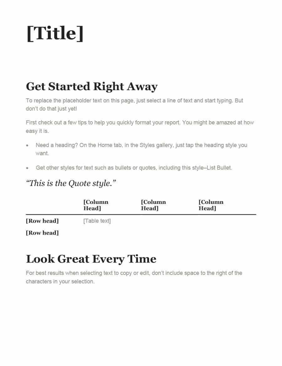 Template Report Format – Dalep.midnightpig.co Intended For Best Report Format Template