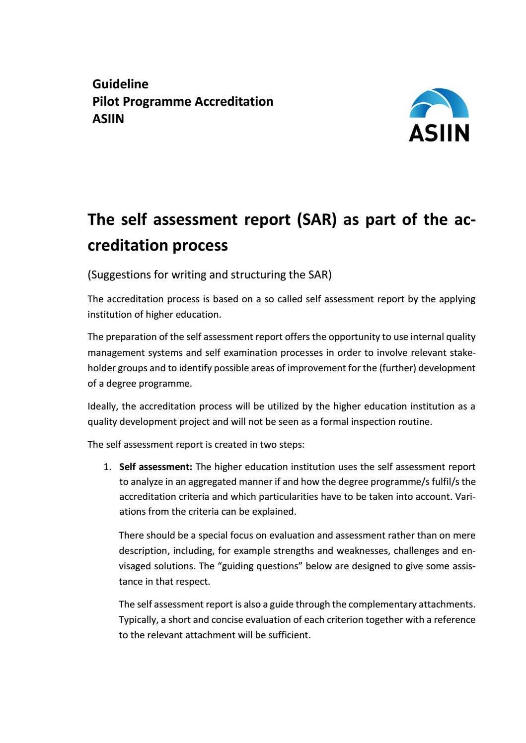 Template Self Assesment Reportdiana Chenchyk – Issuu Within Template For Evaluation Report