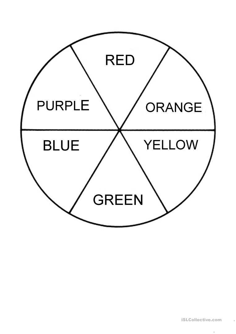 The Best Printable Color Wheel Worksheet | Dan's Blog Intended For Blank Color Wheel Template