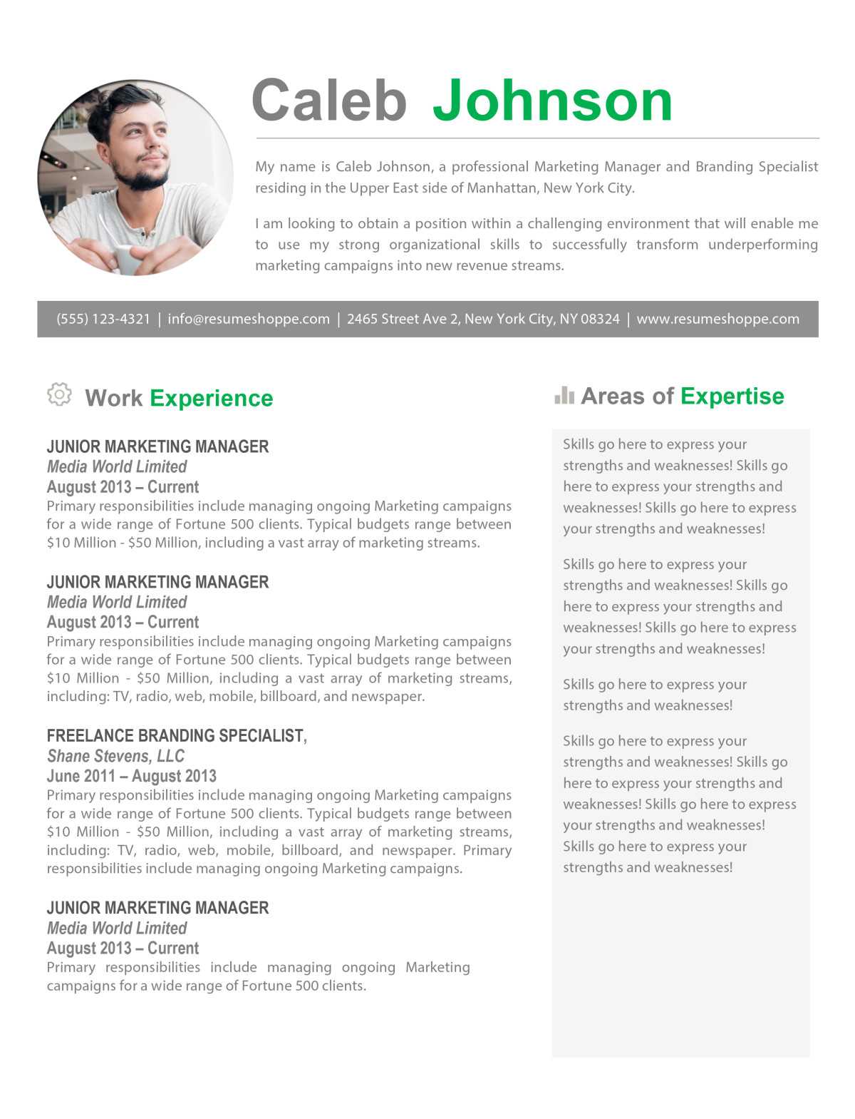 The Caleb Resume Throughout Resume Templates Word 2013