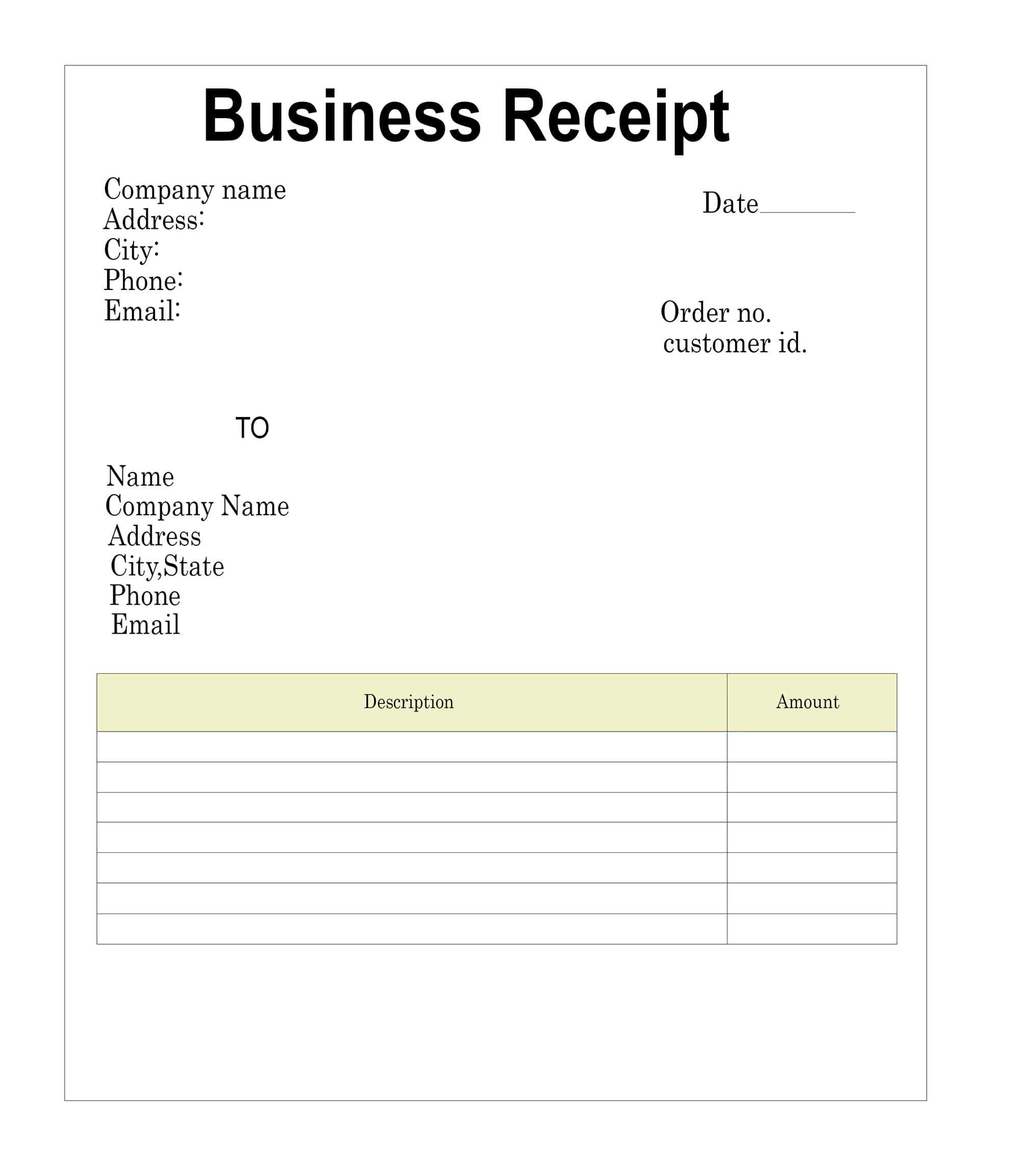 The Receipt Template Regarding Blank Taxi Receipt Template