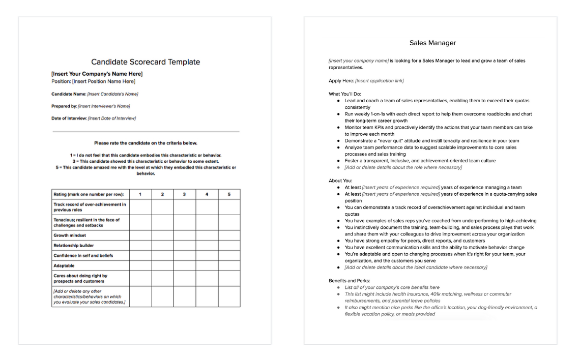 The Sales Manager Job Description To Attract Right Candidate For Sales Representative Report Template