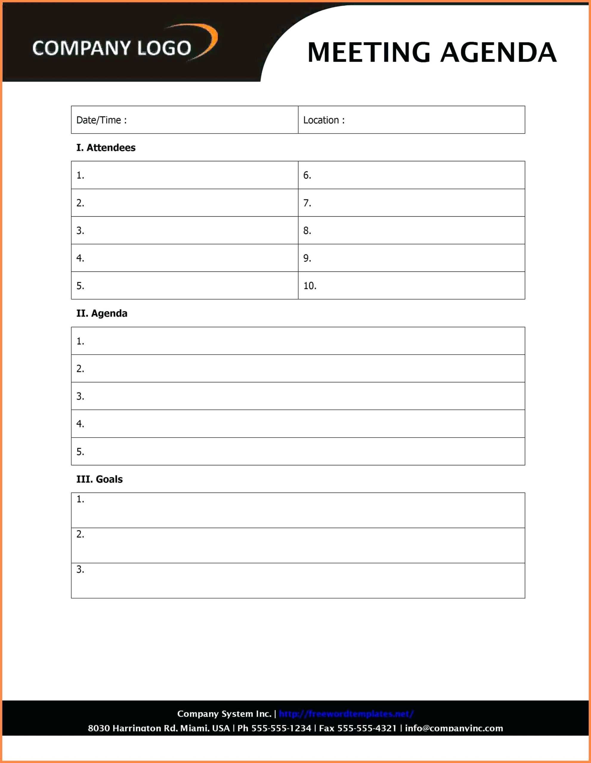 These Meeting Minute Templates Will Make You A Master Throughout Free Meeting Agenda Templates For Word