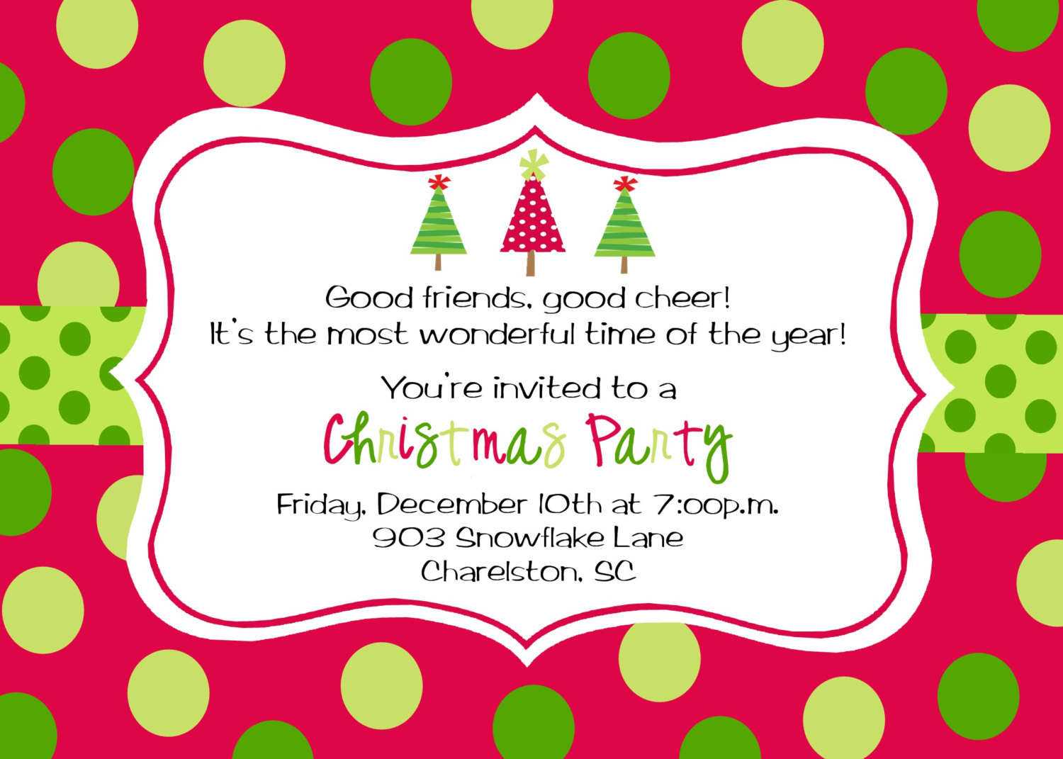 Ticket Invitation Templates] – 20 Images – 7 Promise To Pay Intended For Free Christmas Invitation Templates For Word