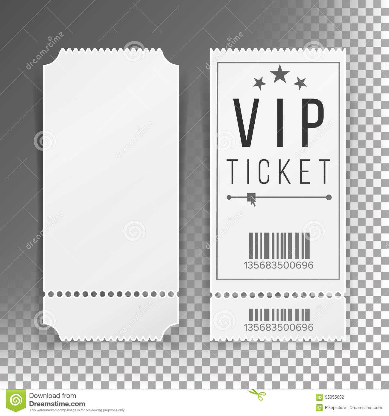 Ticket Template Set Vector. Blank Theater, Cinema, Train For Blank Train Ticket Template