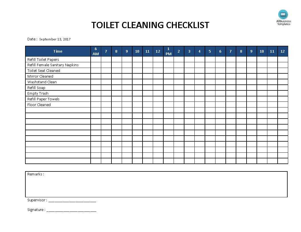 Toilet Cleaning Checklist Xls – Calep.midnightpig.co Inside Cleaning Report Template