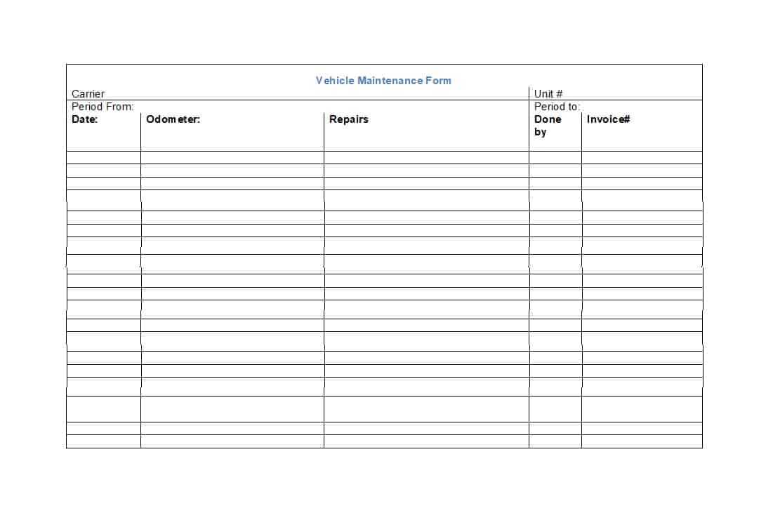 Tractor Maintenance Log Template – Dalep.midnightpig.co Throughout Computer Maintenance Report Template