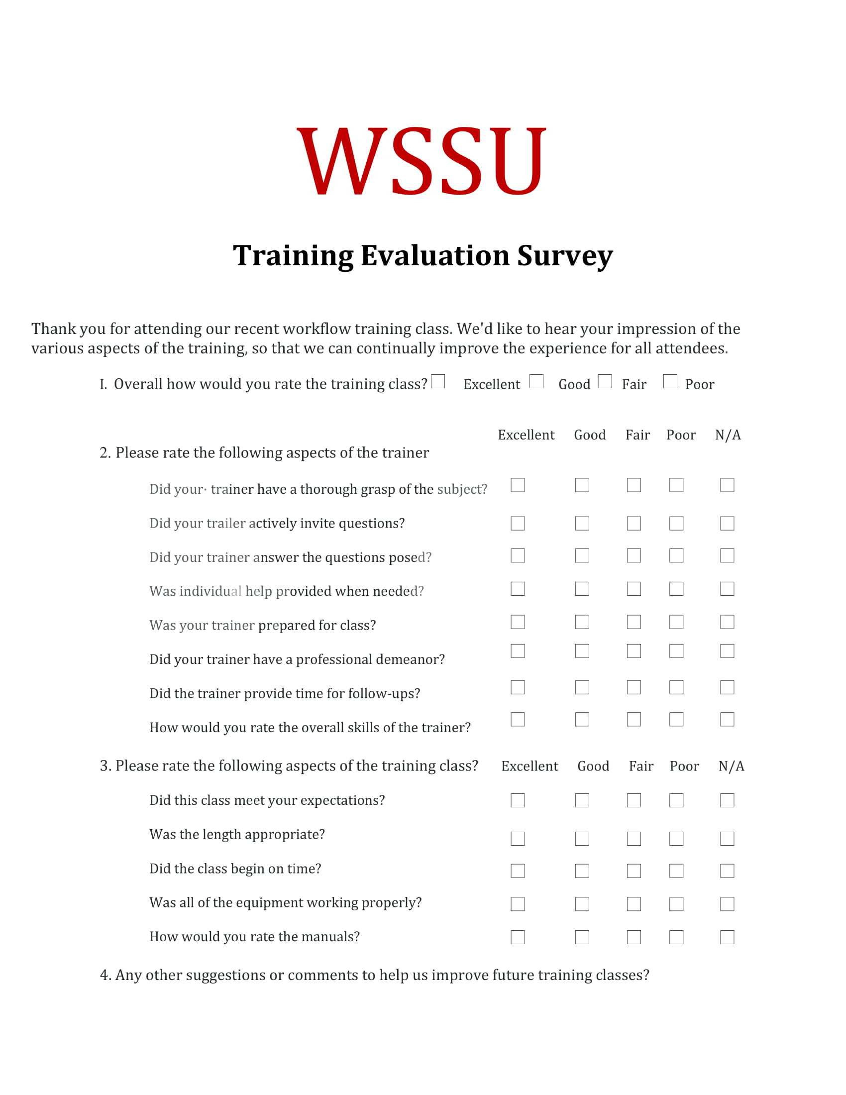 Training Evaluation Questions – Calep.midnightpig.co With Regard To Training Evaluation Report Template