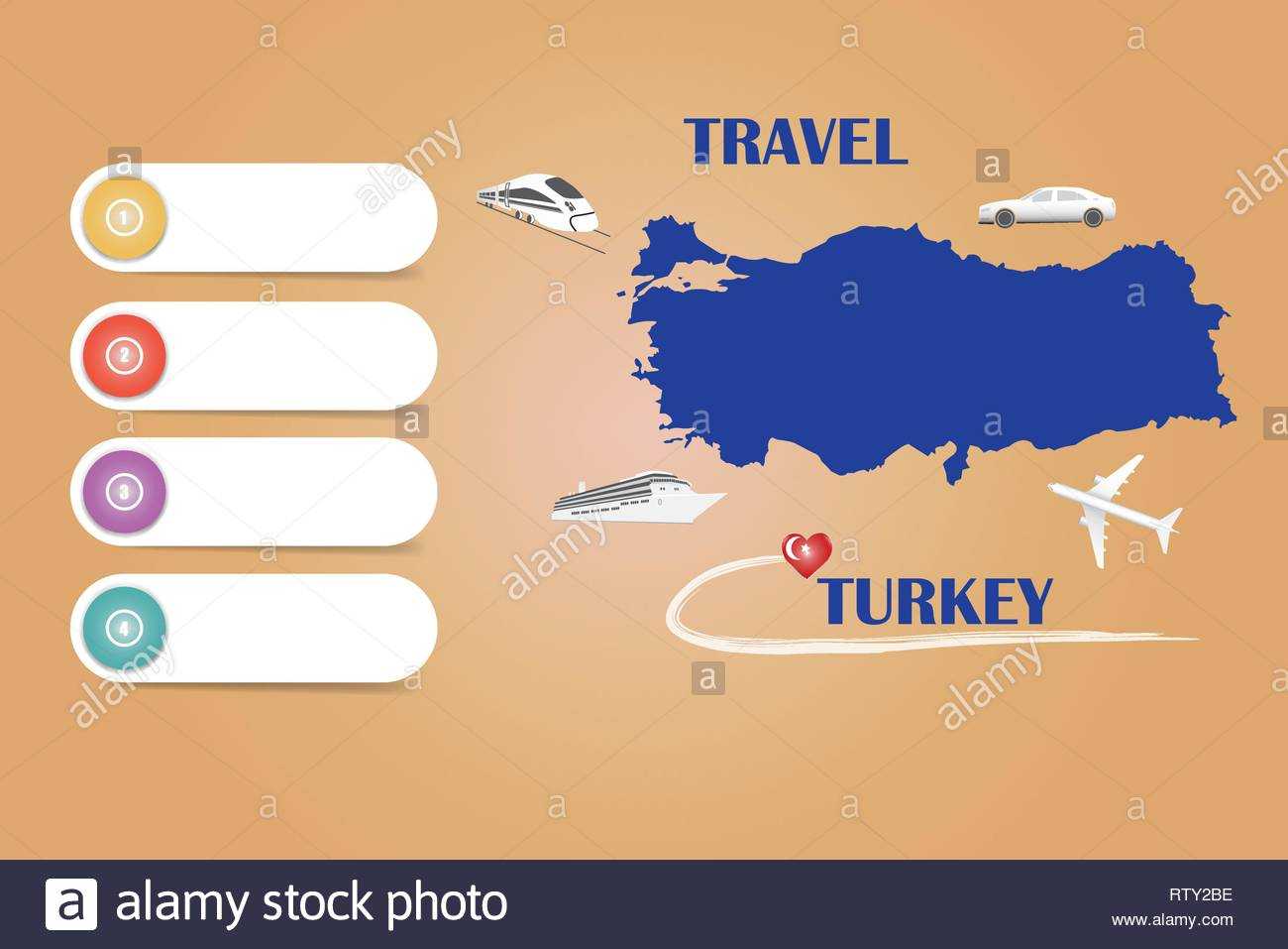 Travel Turkey Template Vector For Travel Agencies Etc For Blank Turkey Template