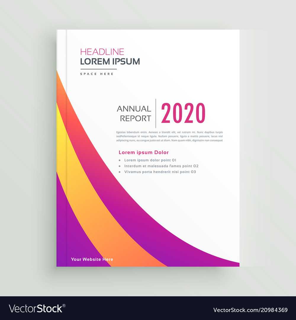 Trendy Colorful Brochure Annual Report Template Intended For Mi Report Template
