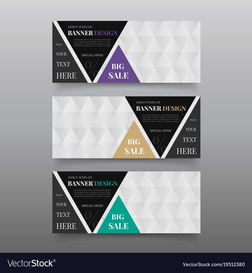 Triangle Banner Design Templates Web Banner In Website Banner Design Templates