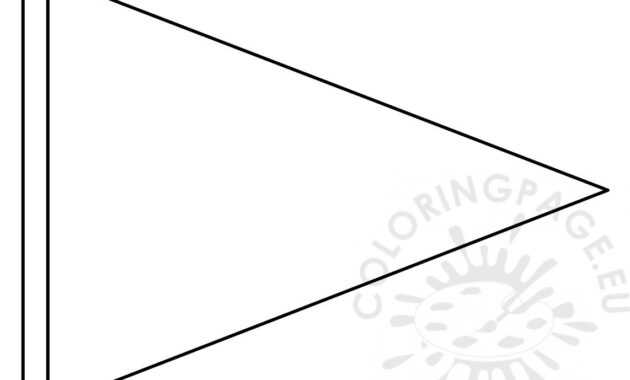 Triangle Flag Banner Template – Coloring Page regarding Triangle Pennant Banner Template