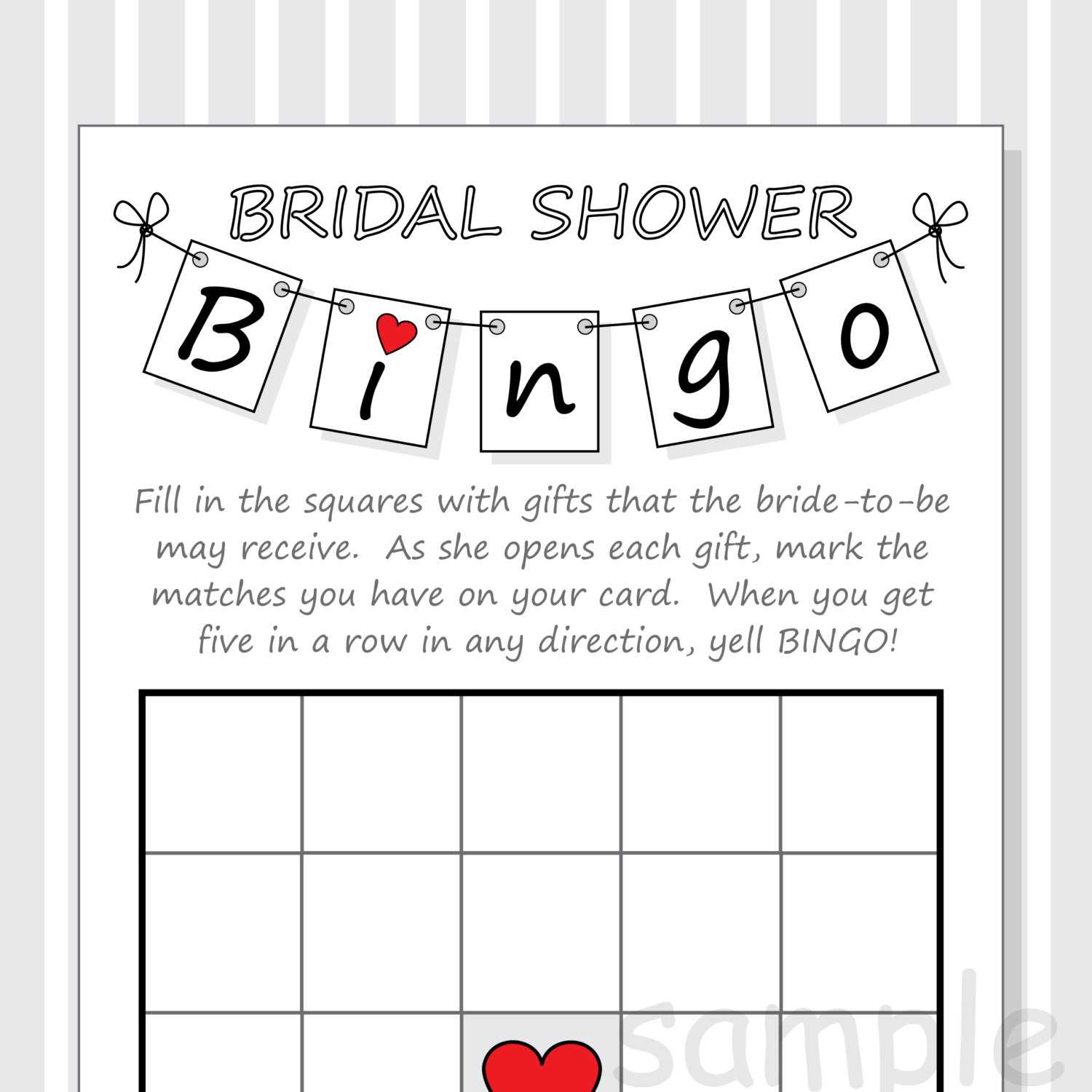 Trust Printable Bridal Shower Bingo Regarding Blank Bridal Shower Bingo Template
