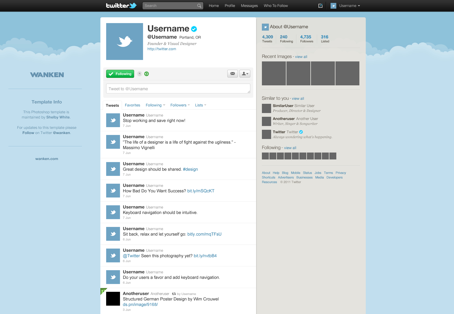 Twitter Post Template – Dalep.midnightpig.co Throughout Blank Twitter Profile Template